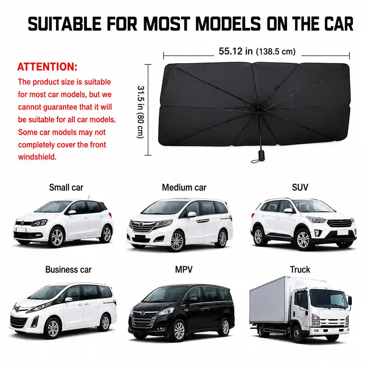 Car Windshield Sunshade Umbrella – 10-Bone Retractable Shield For Instant Heat Block