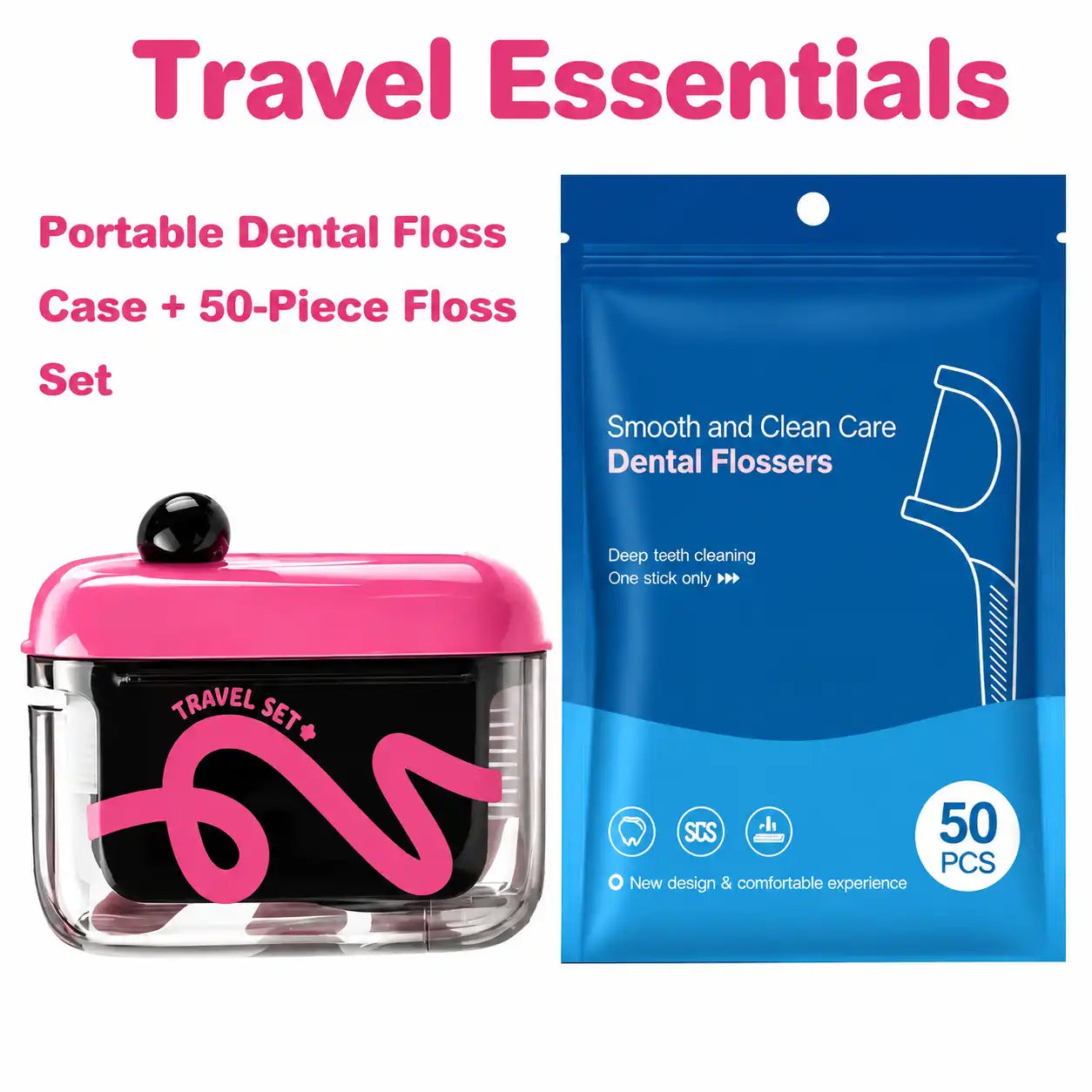 Automatic Pop-up Portable Floss Dispenser - Grab your dental floss without touching the rest