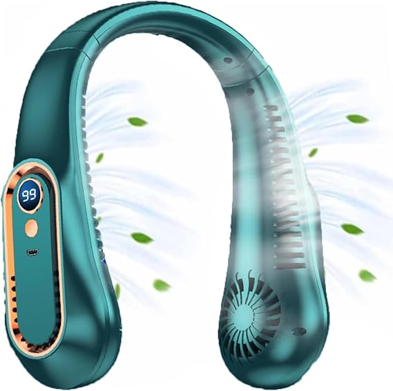 Wearable Neck Fan – 4 Turbo Airflow Channels For Instant Hands-Free Cooling
