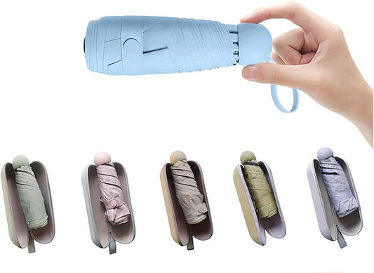 Ultra-Compact Pocket Capsule Umbrella with Hard Case