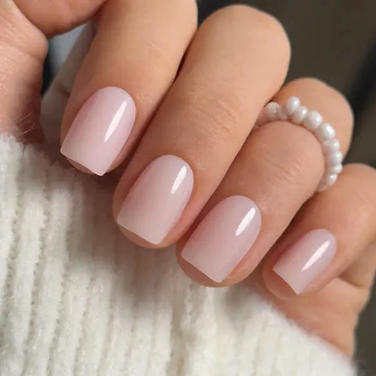 Press-On Nails Set - Salon-Style Milky White Finish For Instant Natural Elegance