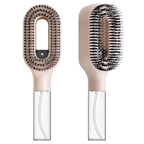 2-in-1 Hydrating Detangler Brush with Built-in Nano Mister