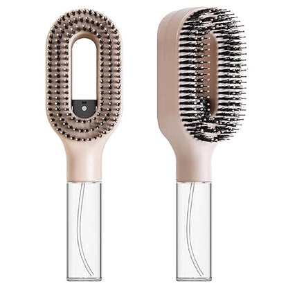 2-in-1 Hydrating Detangler Brush with Built-in Nano Mister