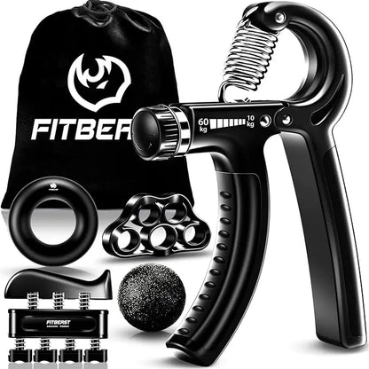 Crush Your Limits: Ultimate 5-in-1 Hand & Forearm Grip Trainer Kit