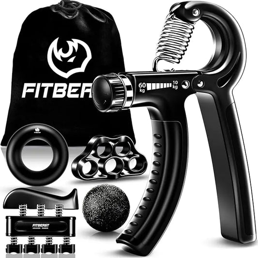 Crush Your Limits: Ultimate 5-in-1 Hand & Forearm Grip Trainer Kit