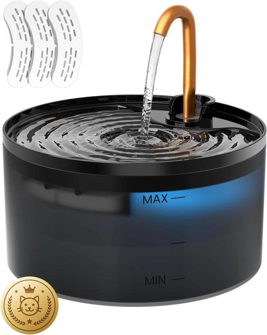 Ultra-Quiet 2.1L Pet Water Fountain with 6-Layer Purification
