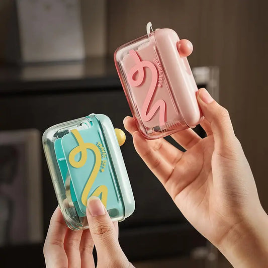 Dental Floss Picks Case - One-Press Pop-Up Dispenser For Effortless On-The-Go Oral Care