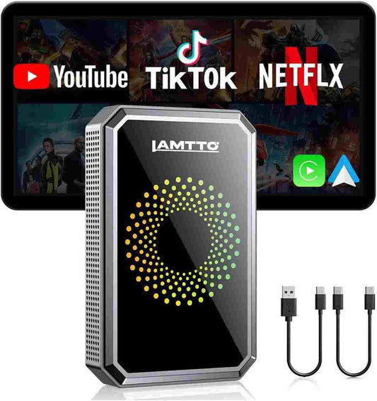 Upgrade Your Drive: 3-in-1 Wireless CarPlay Adapter with Built-in Video Streaming Apps