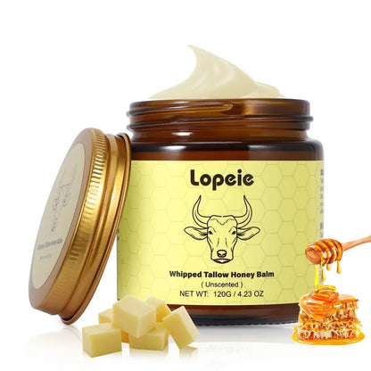 Whipped Tallow & Honey Balm for Deep Daily Moisture