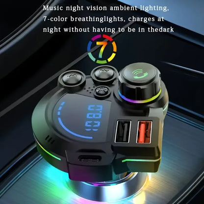 Wireless Bluetooth Car FM Transmitter & Fast Dual USB Charger