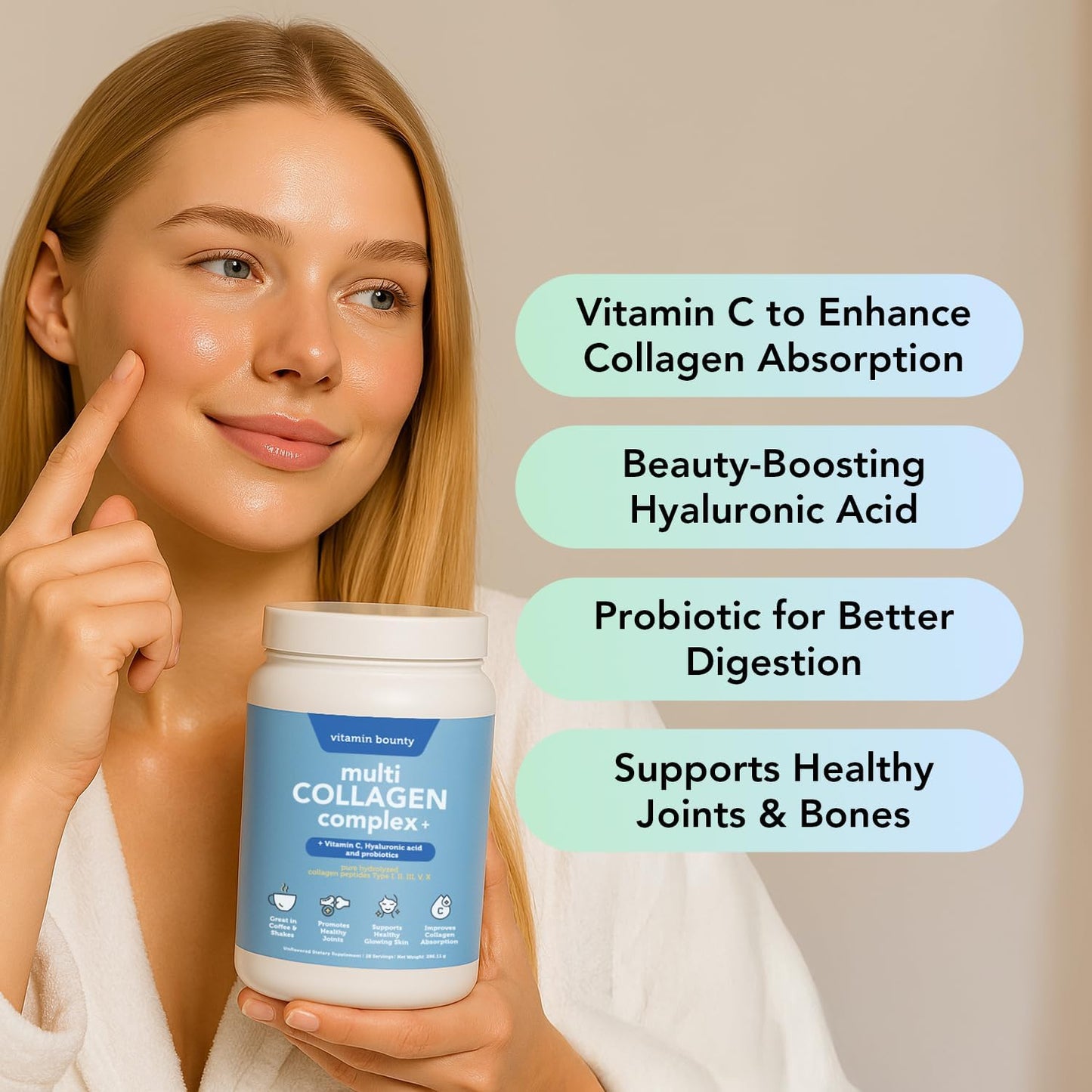 5-in-1 Premium Multi-Collagen Peptides for Total Radiance