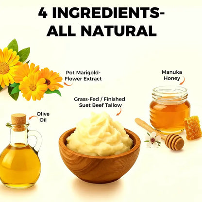 Whipped Tallow & Honey Balm for Deep Daily Moisture