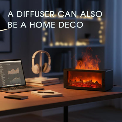 Breathe Better & Relax Deeper with the 300ml Colorful Fireplace Diffuser