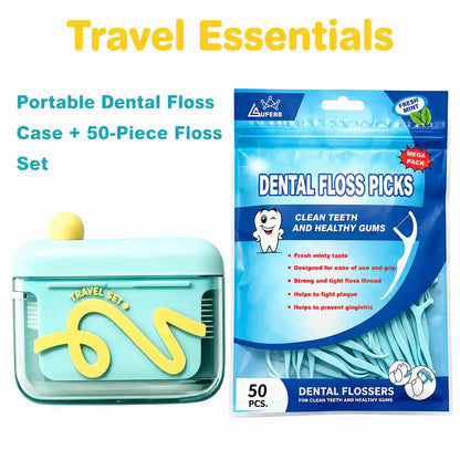 Automatic Pop-up Portable Floss Dispenser - Grab your dental floss without touching the rest