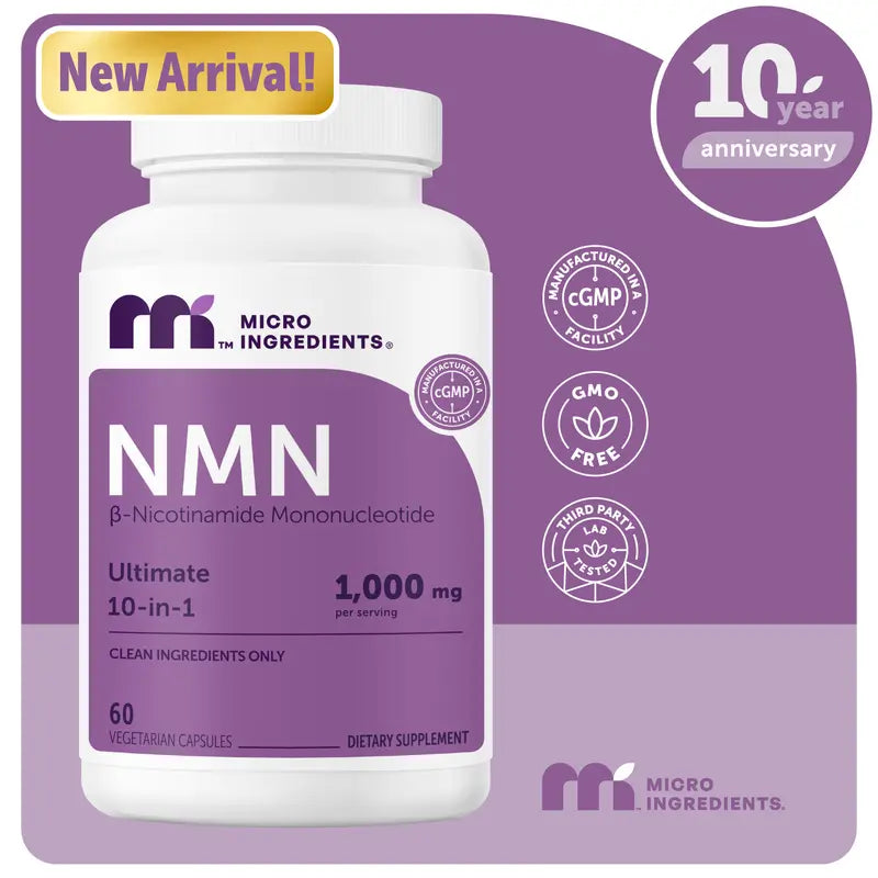 1000mg NAD+ Complex with NMN, Resveratrol & Glutathione Blend