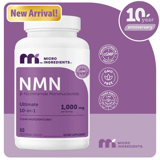 1000mg NAD+ Complex with NMN, Resveratrol & Glutathione Blend