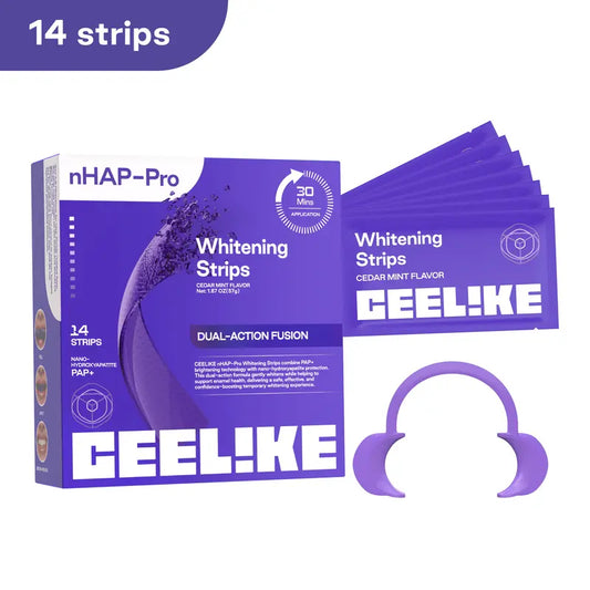 Purple Teeth Whitening Strips – PAP+ & nHAP Dual-Action Tech For Zero-Sensitivity Brighter Smiles