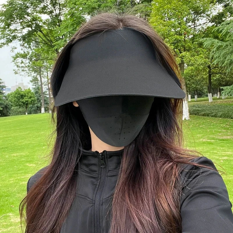 Ultimate UPF50+ Full-Face Sun Protection Hat: Breathable, Foldable, & Seamless Defense