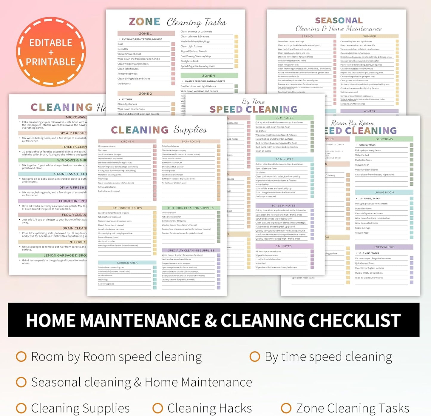 ADHD Cleaning Planner for Organized Home Routines
