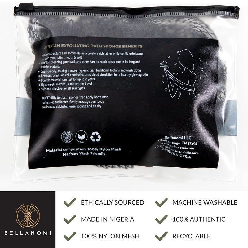 Authentic African Exfoliating Net Sponge: Smooth & Glowing Skin From Head to Toe
