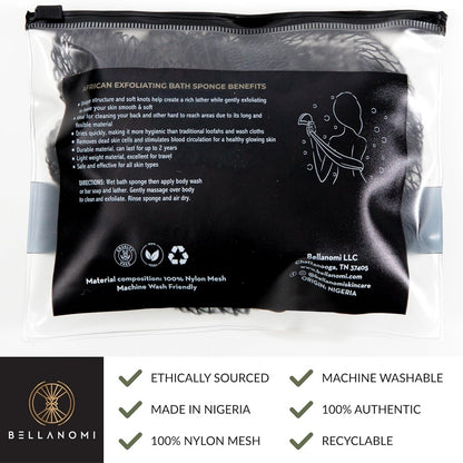 Authentic African Exfoliating Net Sponge: Smooth & Glowing Skin From Head to Toe