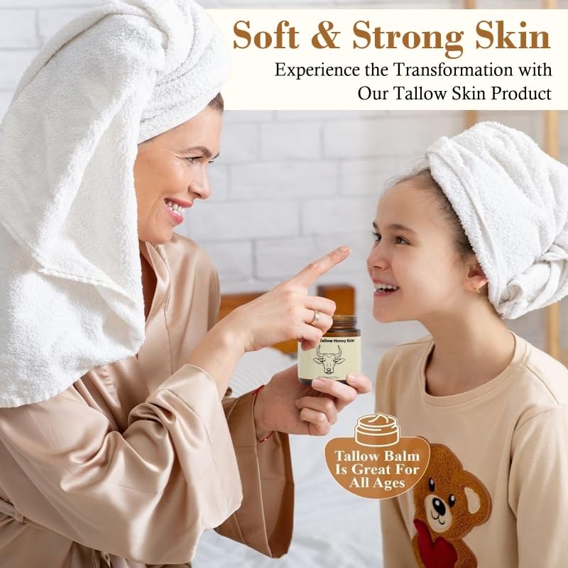 Whipped Tallow & Honey Balm for Deep Daily Moisture