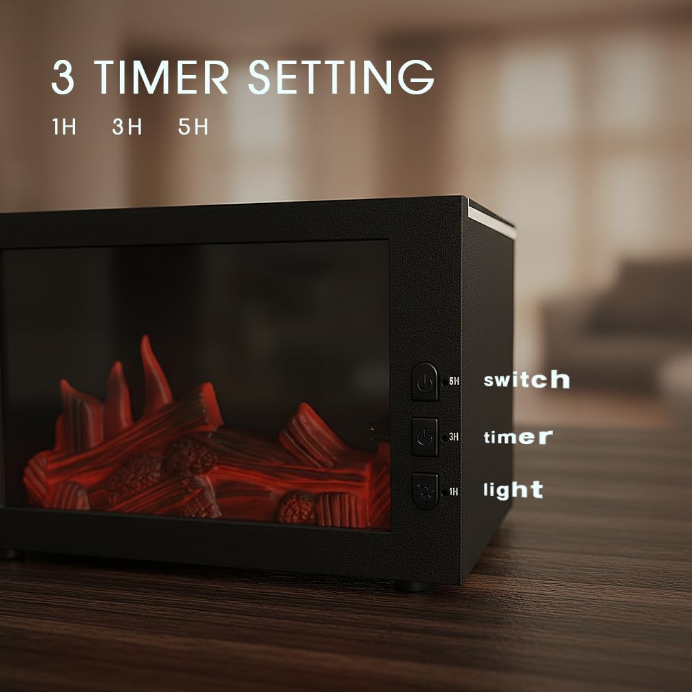 Breathe Better & Relax Deeper with the 300ml Colorful Fireplace Diffuser