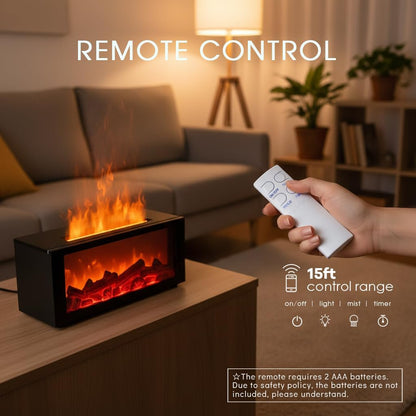 Breathe Better & Relax Deeper with the 300ml Colorful Fireplace Diffuser