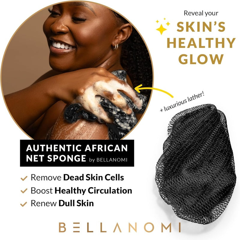 Authentic African Exfoliating Net Sponge: Smooth & Glowing Skin From Head to Toe