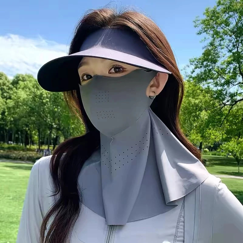Ultimate UPF50+ Full-Face Sun Protection Hat: Breathable, Foldable, & Seamless Defense