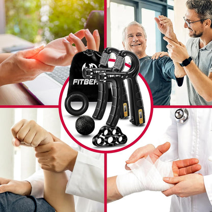 Crush Your Limits: Ultimate 5-in-1 Hand & Forearm Grip Trainer Kit