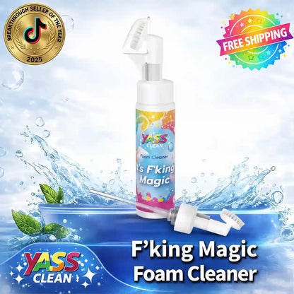 Waterless Foam Cleaner – Deep-Clean Carpets & Shoes in Seconds with a Built-In Brush