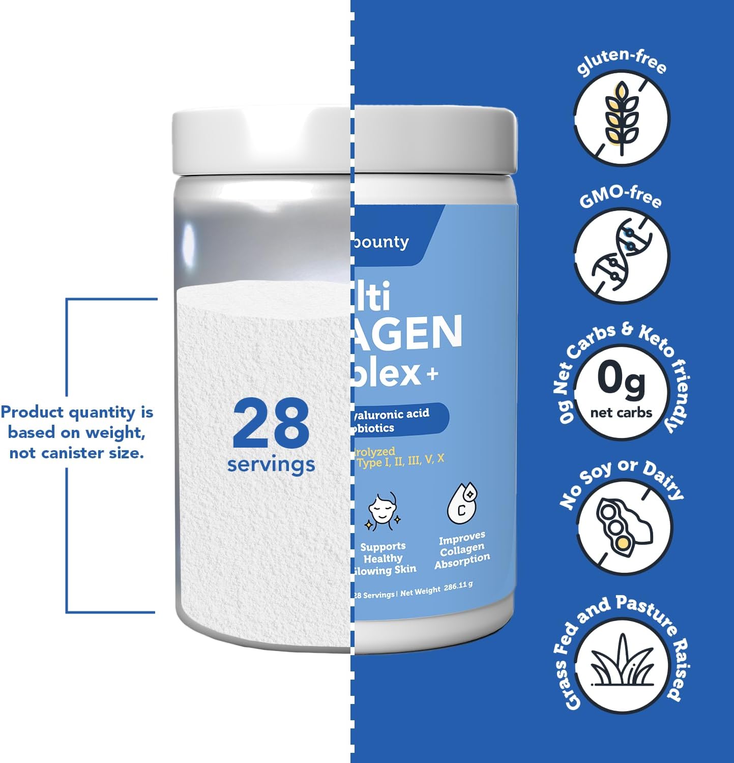 5-in-1 Premium Multi-Collagen Peptides for Total Radiance