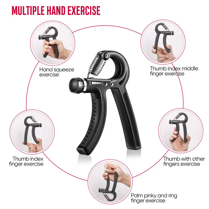 Crush Your Limits: Ultimate 5-in-1 Hand & Forearm Grip Trainer Kit