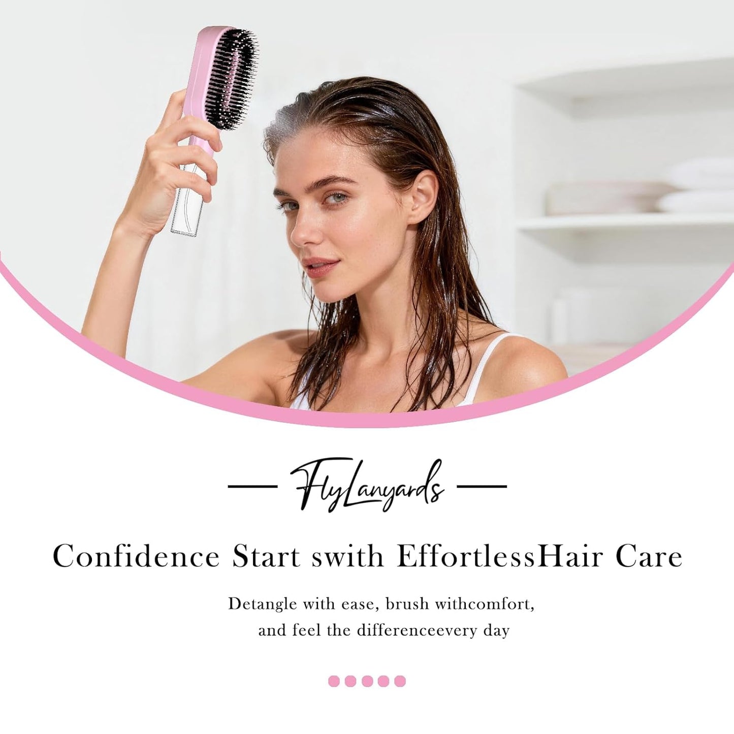 2-in-1 Hydrating Detangler Brush with Built-in Nano Mister