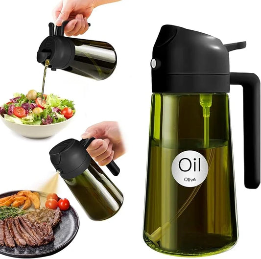 Oil Sprayer & Dispenser – Dual-Function 2-in-1 Glass For Flavor-Controlled Smart Cooking