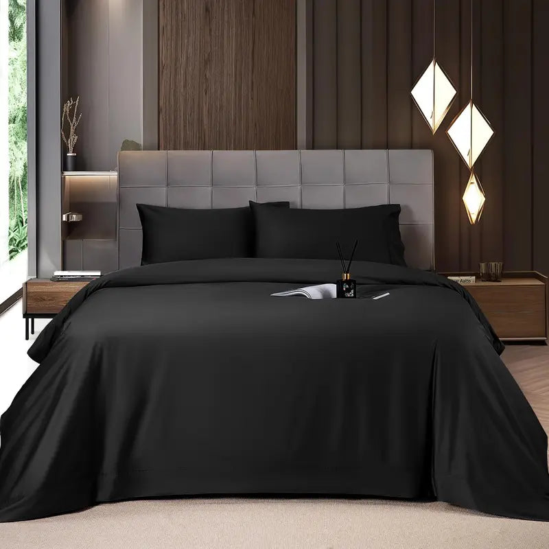 4-Piece Bedding Sheet Set –  Ultra-Deep Snug Fit For Sweat-Free Cooling Comfort