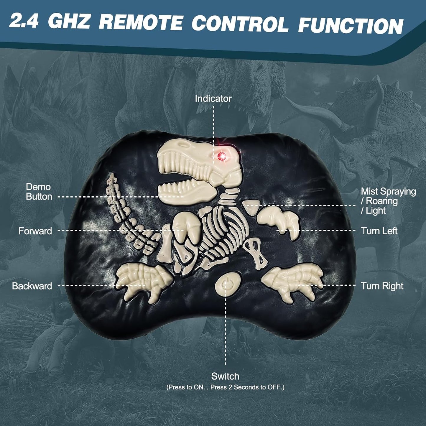Bring Prehistoric Dinosaurs to Life with Realistic Mist Spraying & Roaring Action