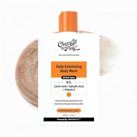 Exfoliating Body Wash – 4% Lactic & Salicylic Acid Complex For Smoother Bumpy Skin