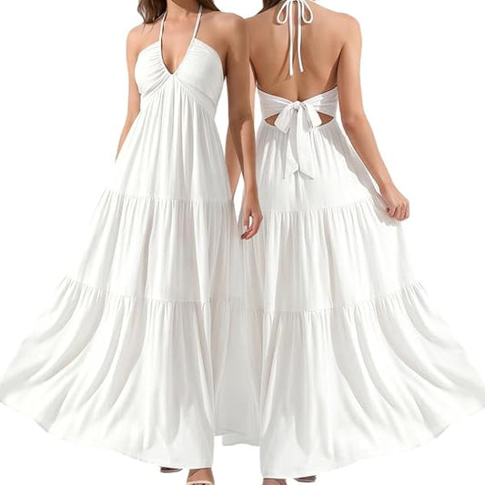 Summer Sun Dresses for Women – Backless Halter Tie Design For Perfect Beach Vacation