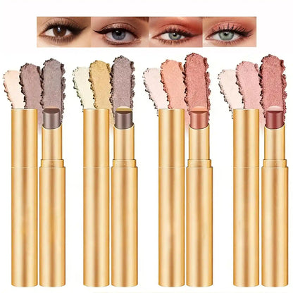 4 Packs 3 Color Eyeshadow Stick – One-Swipe Auto-Gradient Tech For Effortless 3-Second Eye Makeup