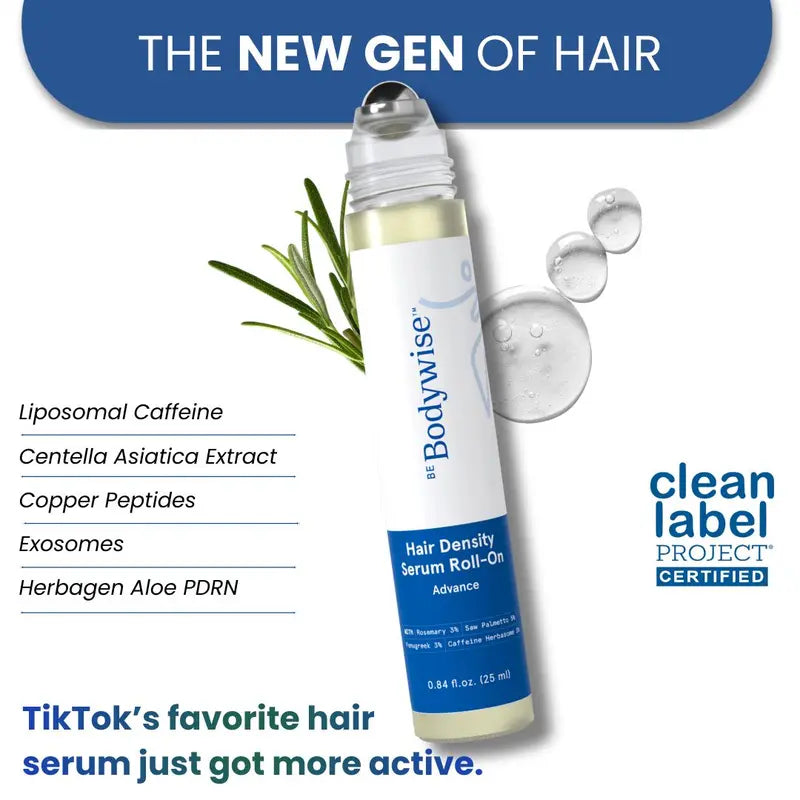 Advanced Hair Density Serum with Roller Scalp Massager – Thicker, Fuller Hair in 90 Days