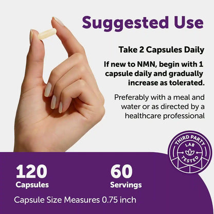 1000mg NAD+ Complex with NMN, Resveratrol & Glutathione Blend