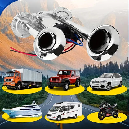 Car & Truck Air Horn – 130dB Dual Trumpets For Instant Safety Blast