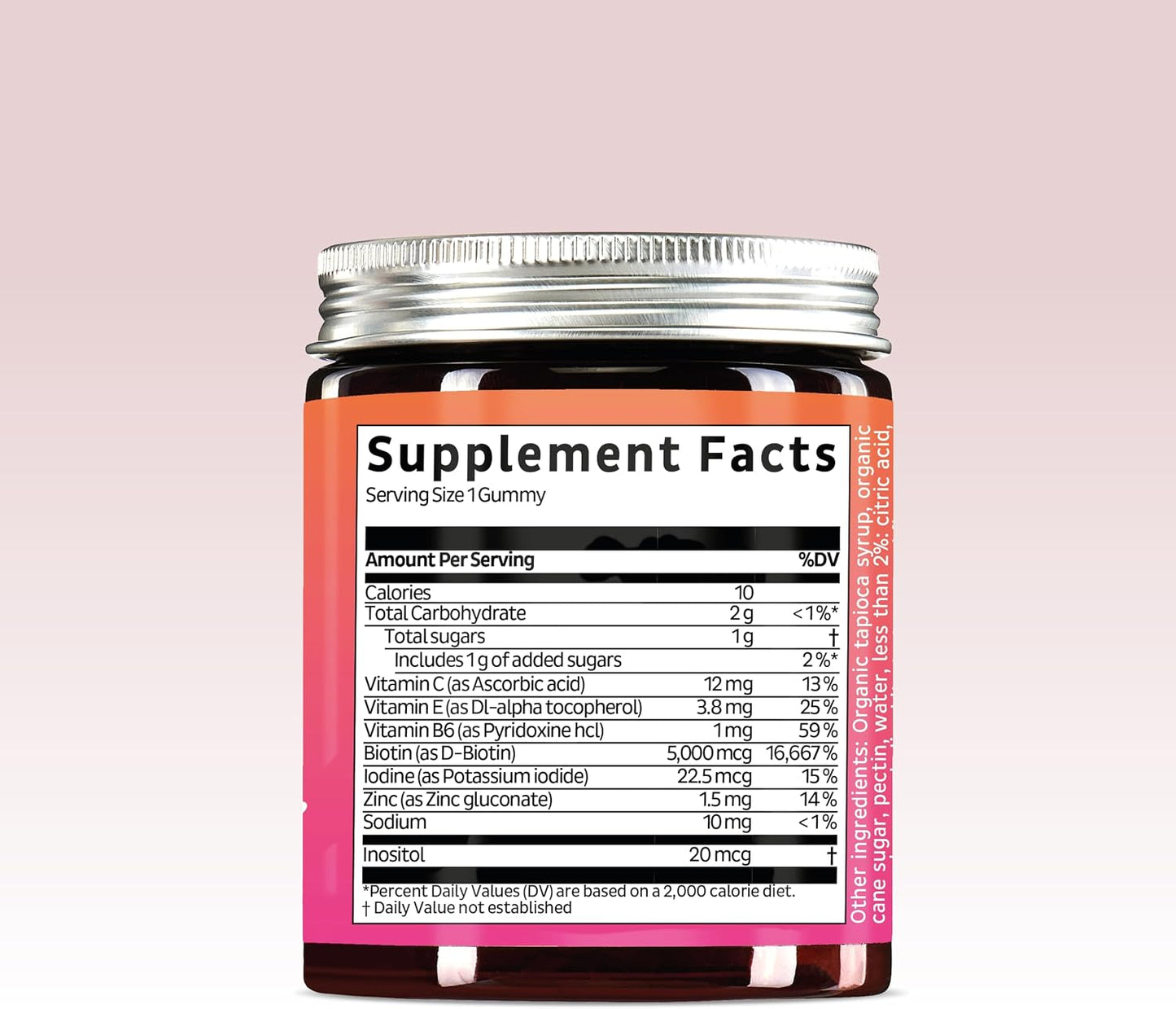 Biotin Hair Gummies – 5000mcg High Potency Formula For Thicker Fuller Hair