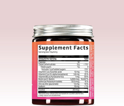 Biotin Hair Gummies – 5000mcg High Potency Formula For Thicker Fuller Hair
