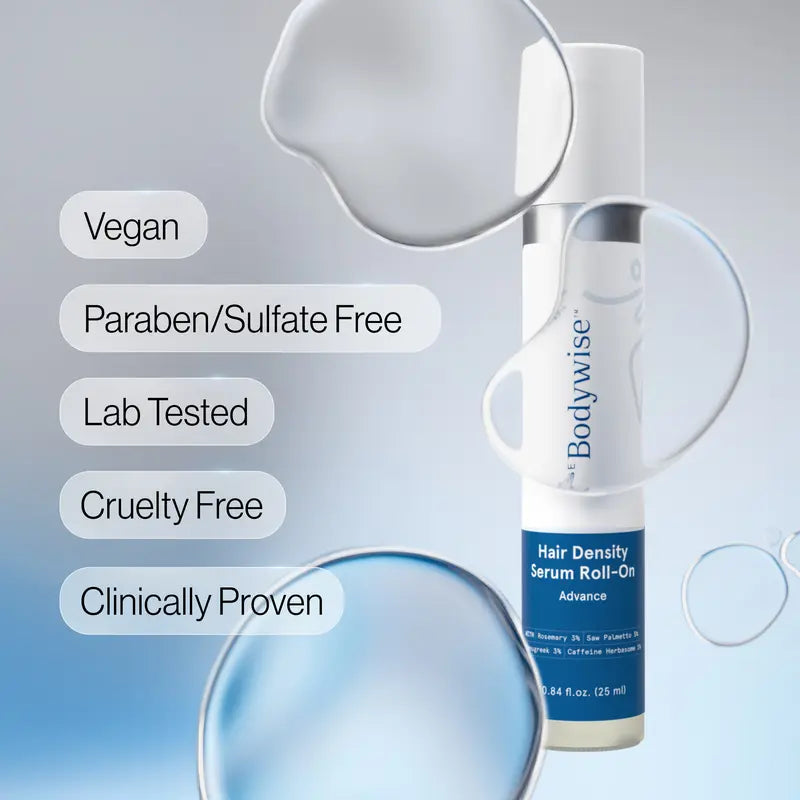 Advanced Hair Density Serum with Roller Scalp Massager – Thicker, Fuller Hair in 90 Days