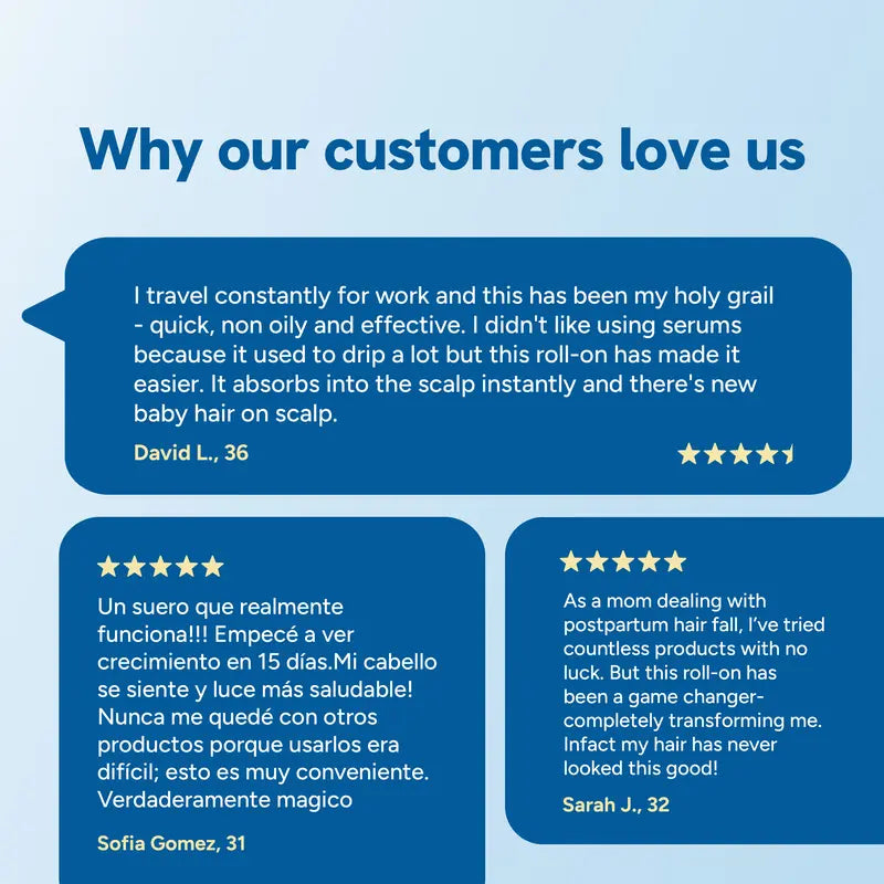 Advanced Hair Density Serum with Roller Scalp Massager – Thicker, Fuller Hair in 90 Days