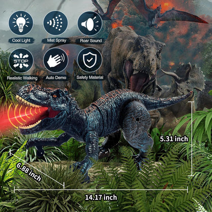 Bring Prehistoric Dinosaurs to Life with Realistic Mist Spraying & Roaring Action