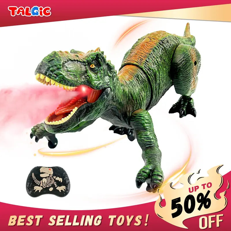 Bring Prehistoric Dinosaurs to Life with Realistic Mist Spraying & Roaring Action
